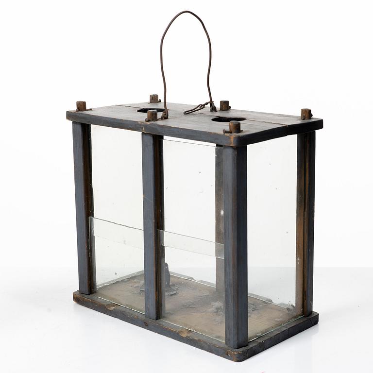 Lantern for two candles, folk art, 19th century.