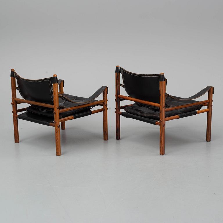 A pair of 'Sirocco' easy chairs by Arne Norell.