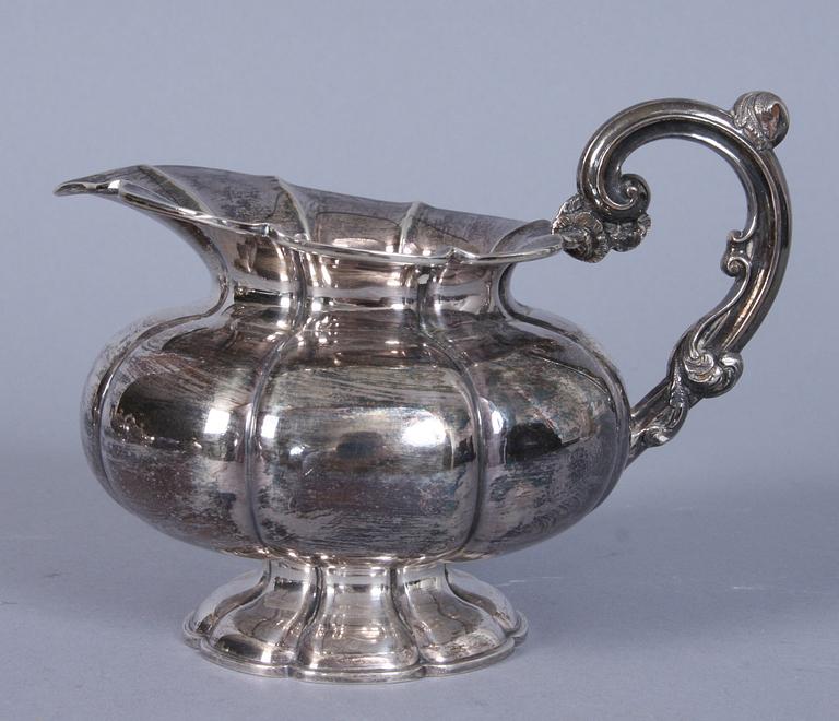 TESERVIS, 4 delar, silver, stmpl "A. D. VERSCHUUR", Holland, 1900-tal.