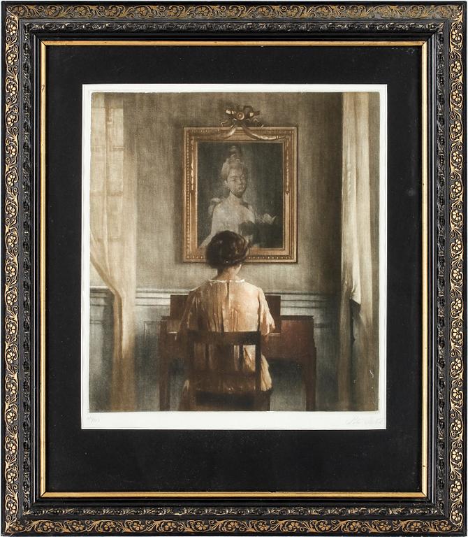 PETER ILSTED, mezzotintetsning, signerad, numrerad 150/103.