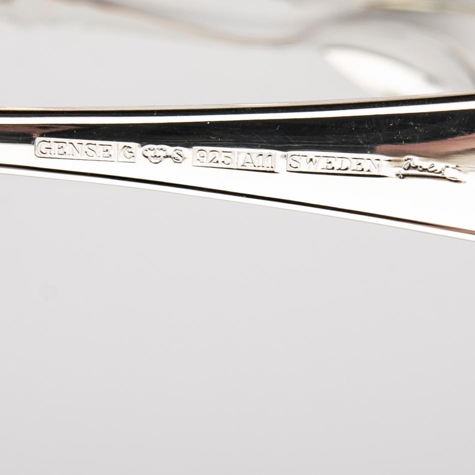 A Swedish 20th century set of 42 pcs of silver cutlery mark of Gensen Eskilstuna 1999 total weight 2572 grams.