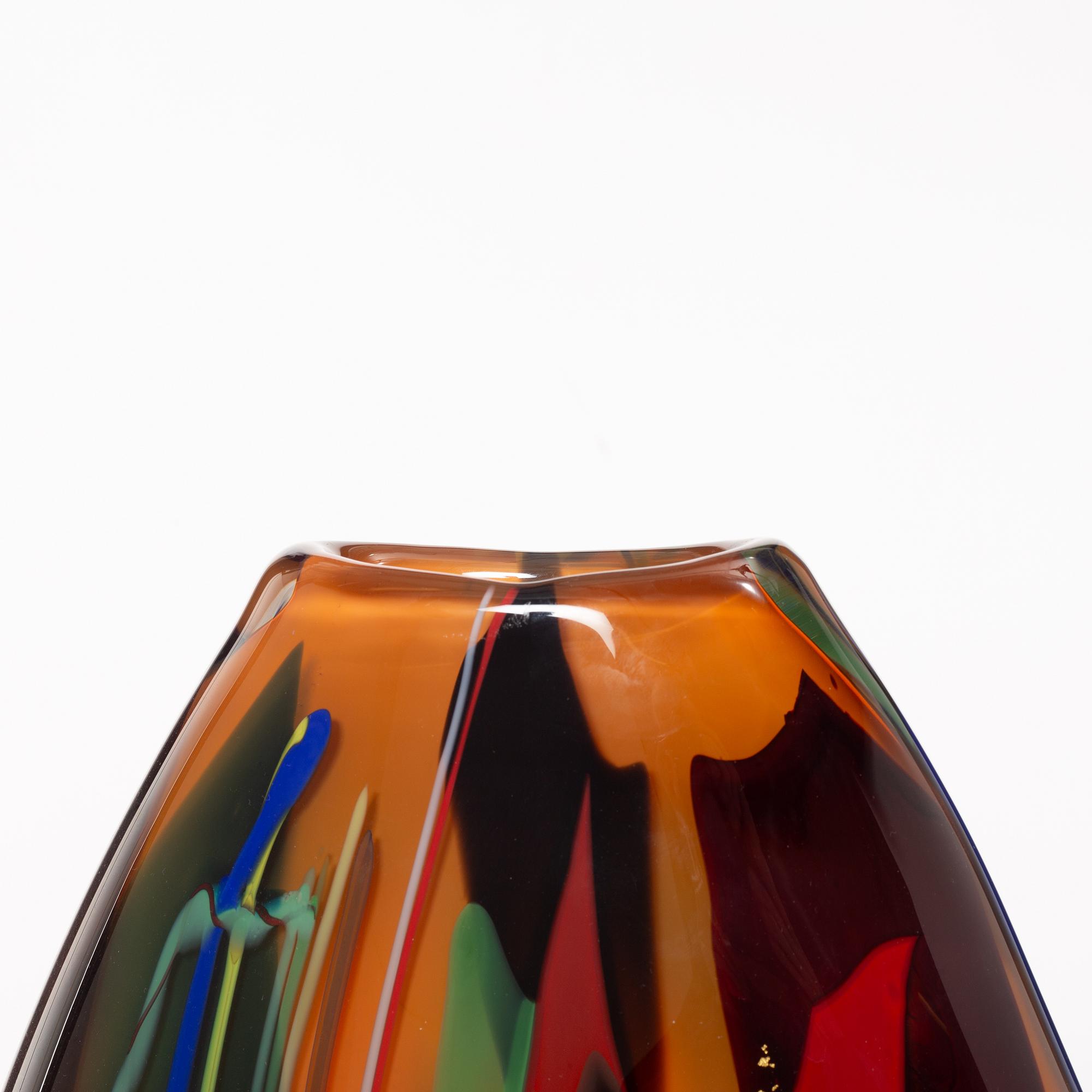 Jan-Erik Ritzman, a vase, glass, Transjö, 1991.