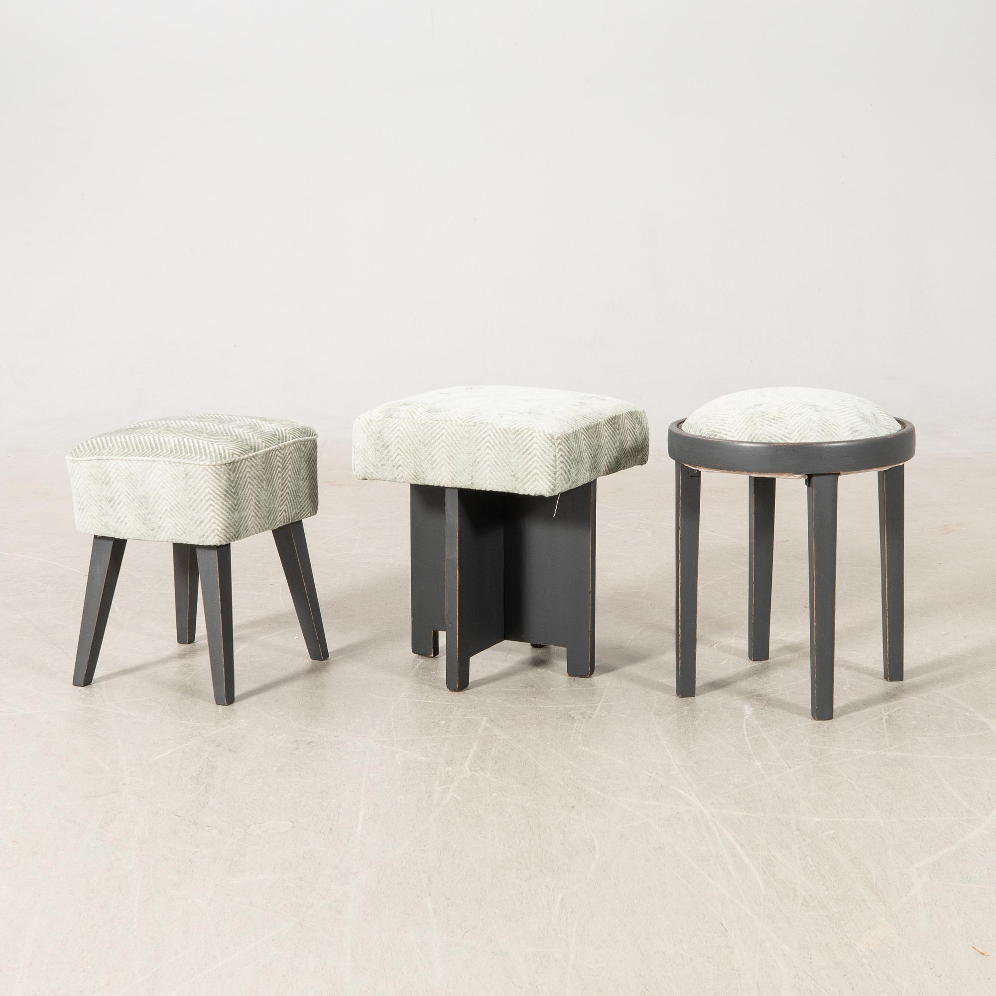 Stools 3 pcs, second half of the 20th century.