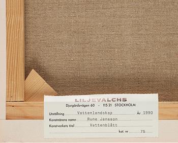 Rune Jansson, oil on canvas, signed and dated -90.