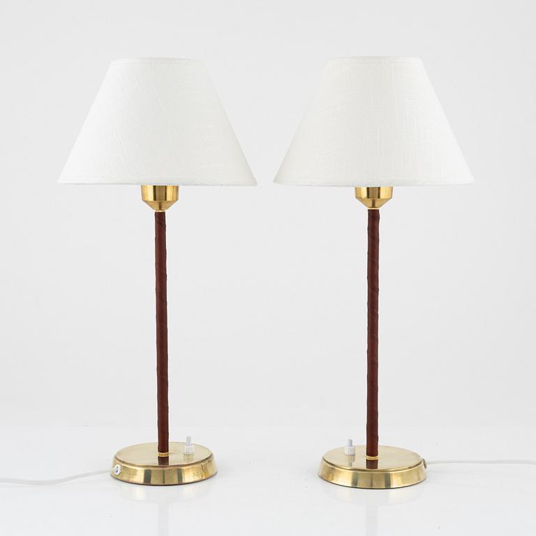 Bordslampor ett par, Falkenbergs belysning. 1900-talets andra hälft.