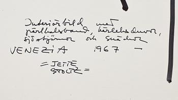 JETTE STOLTZ, 7 st, tusch, signerade.