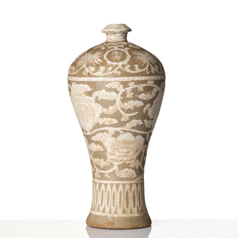 Vas, keramik. Citzhou-typ. Troligen Mingdynastin eller senare.