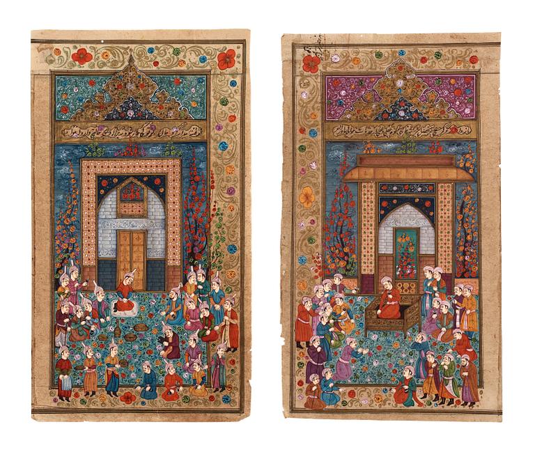 Two album pages, India, 19th Century.