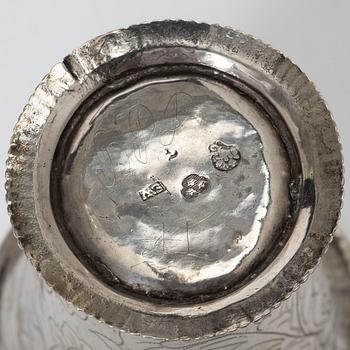 Two Swedish silver 18th Century beakers.