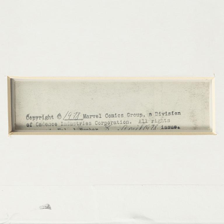 Marvel, "Human Fly", orginalteckningar, 1978.