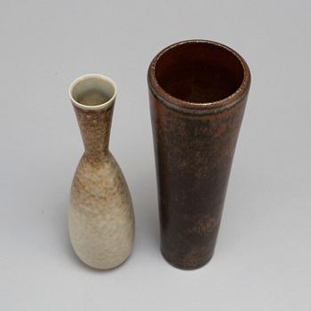 CARL-HARRY STÅLHANE, 2 unique stoneware vases, Rörstrand.