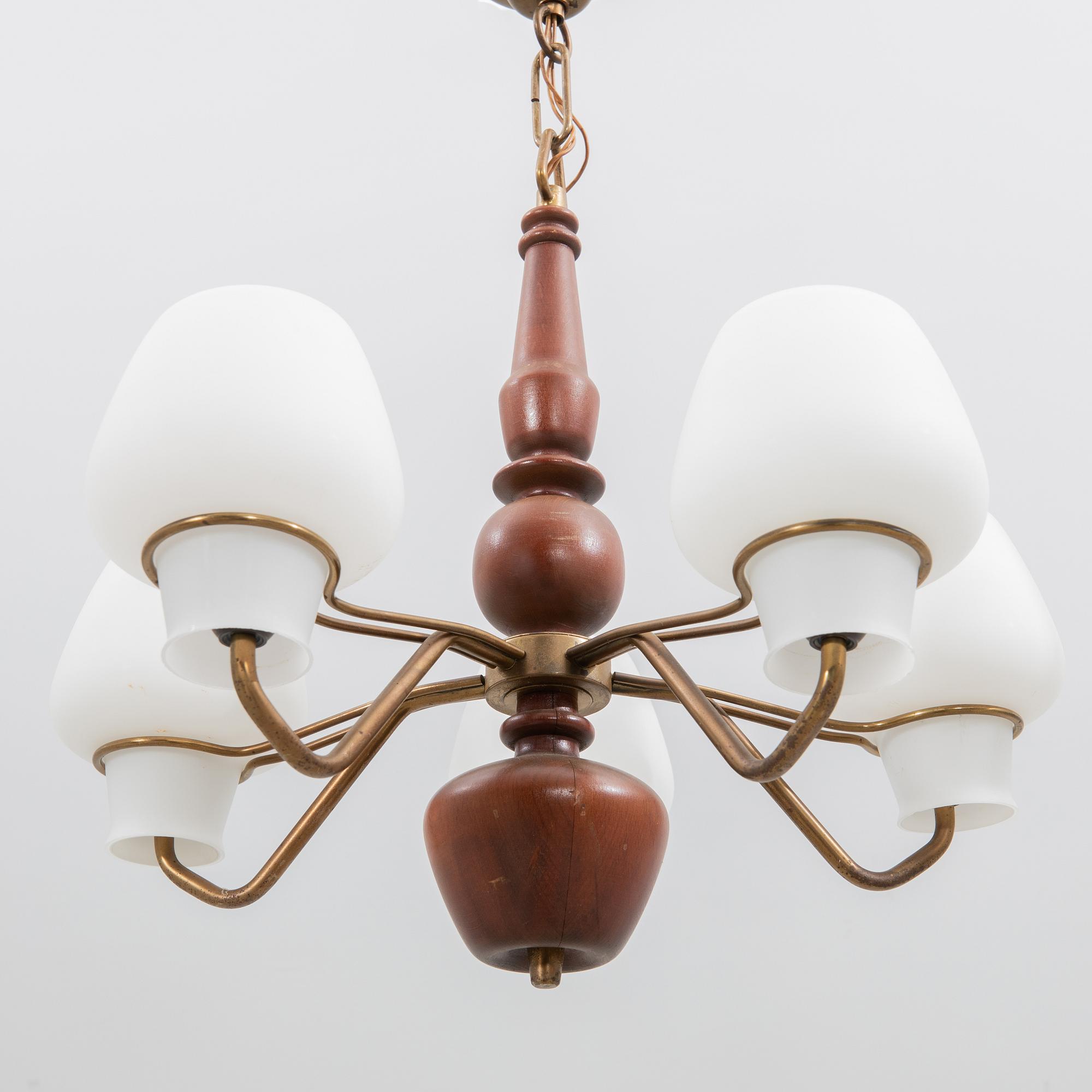 Hans Bergström, tillskriven, taklampa, Swedish Modern, ASEA, 1950-tal.