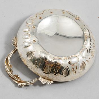 PARTI SILVER, 5 delar, Sverige, 1900-talets andra hälft, vikt exklusive glas 136 gram.
