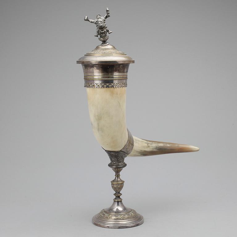 DRYCKESHORN, nysilver, 1800-talets slut.