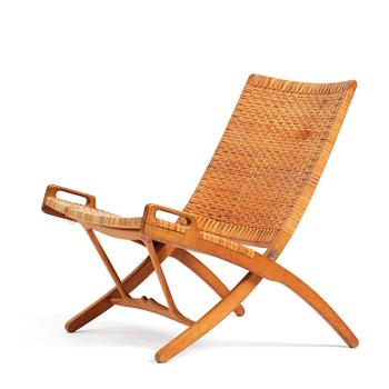 471. Hans J. Wegner, a foldable easy chair model 512, Johannes Hansen, Copenhagen, 1950s-60s.