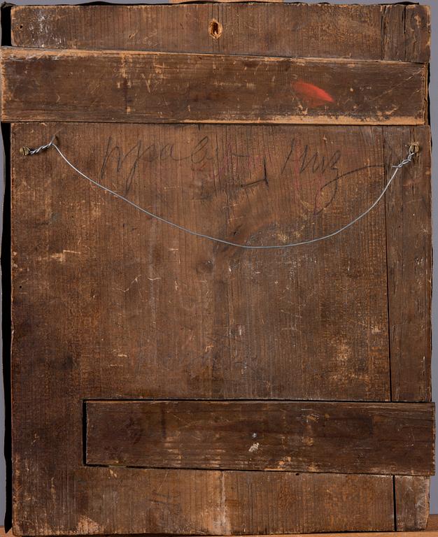 IKON, tempera på pannå RISA, försilvrad mässing, Ryssland 1700-1800-tal.