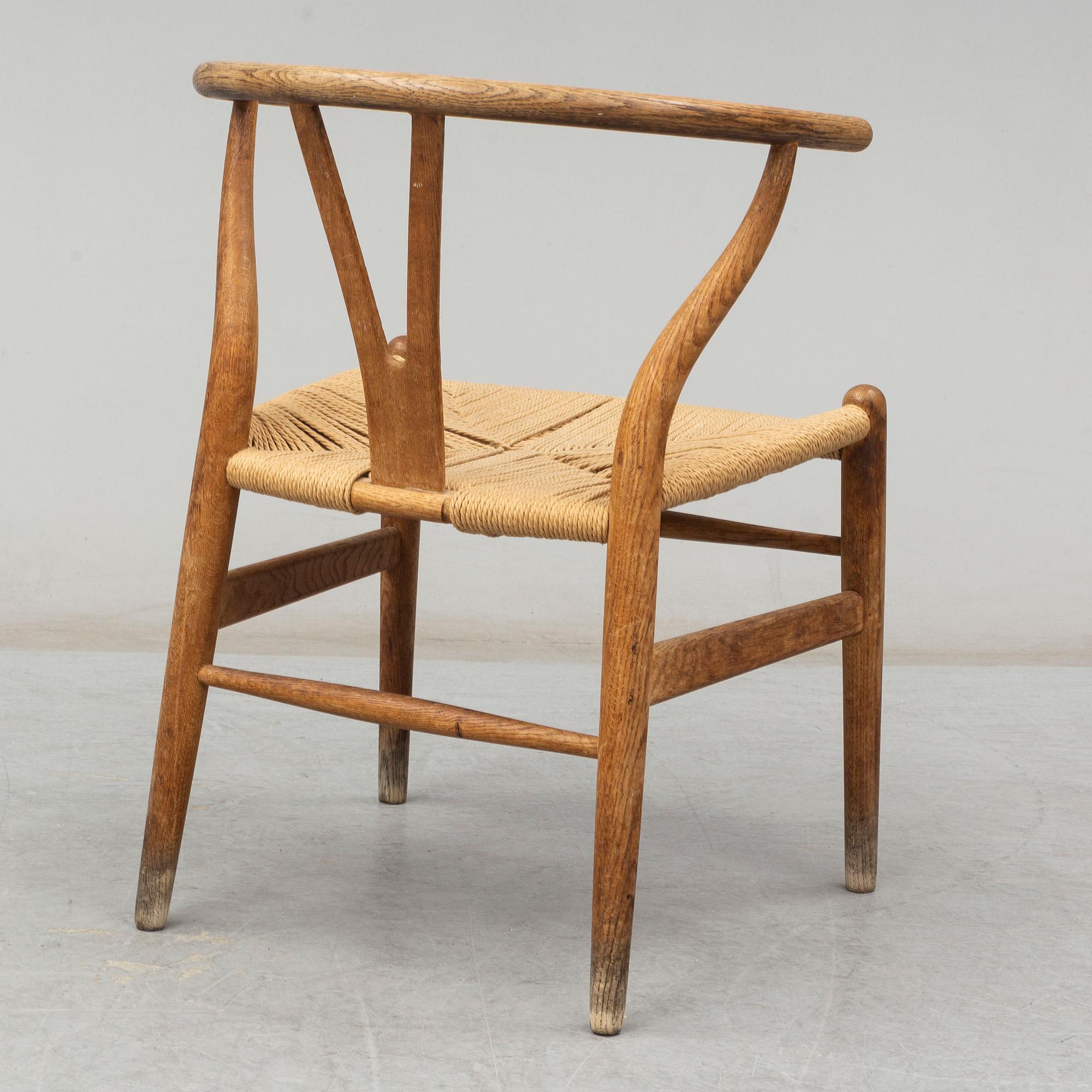 A 'Y-chair' by Hans J Wegner from Carl Hansen & Son, designed in 1950.