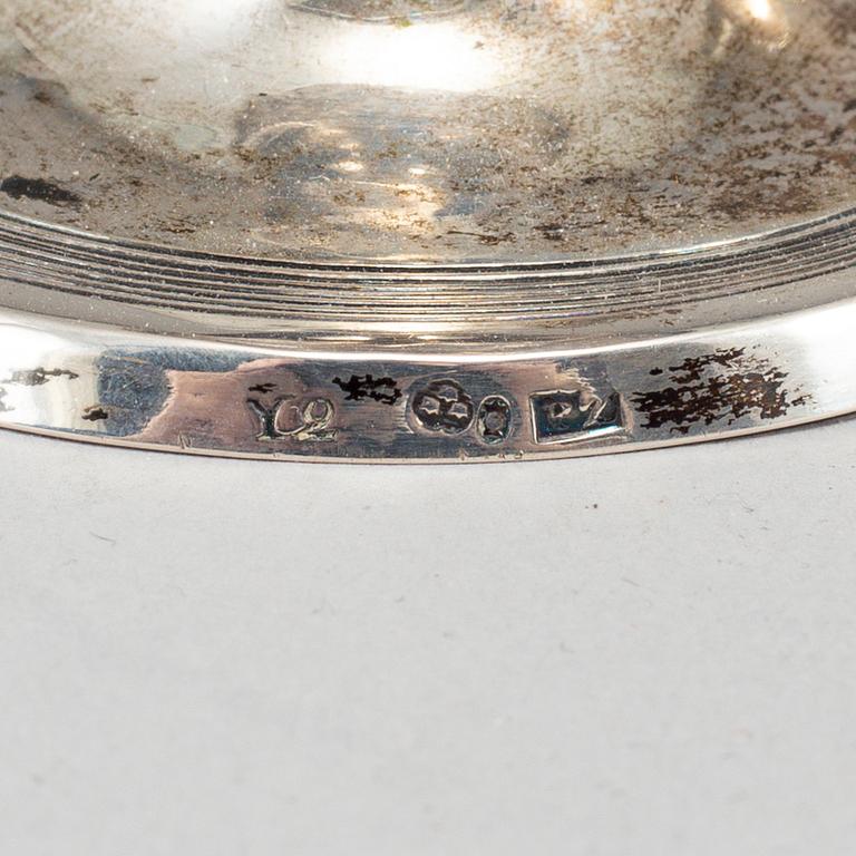 Pehr Zethelius, ljusstakar små, ett par, silver, Stockholm 1805.