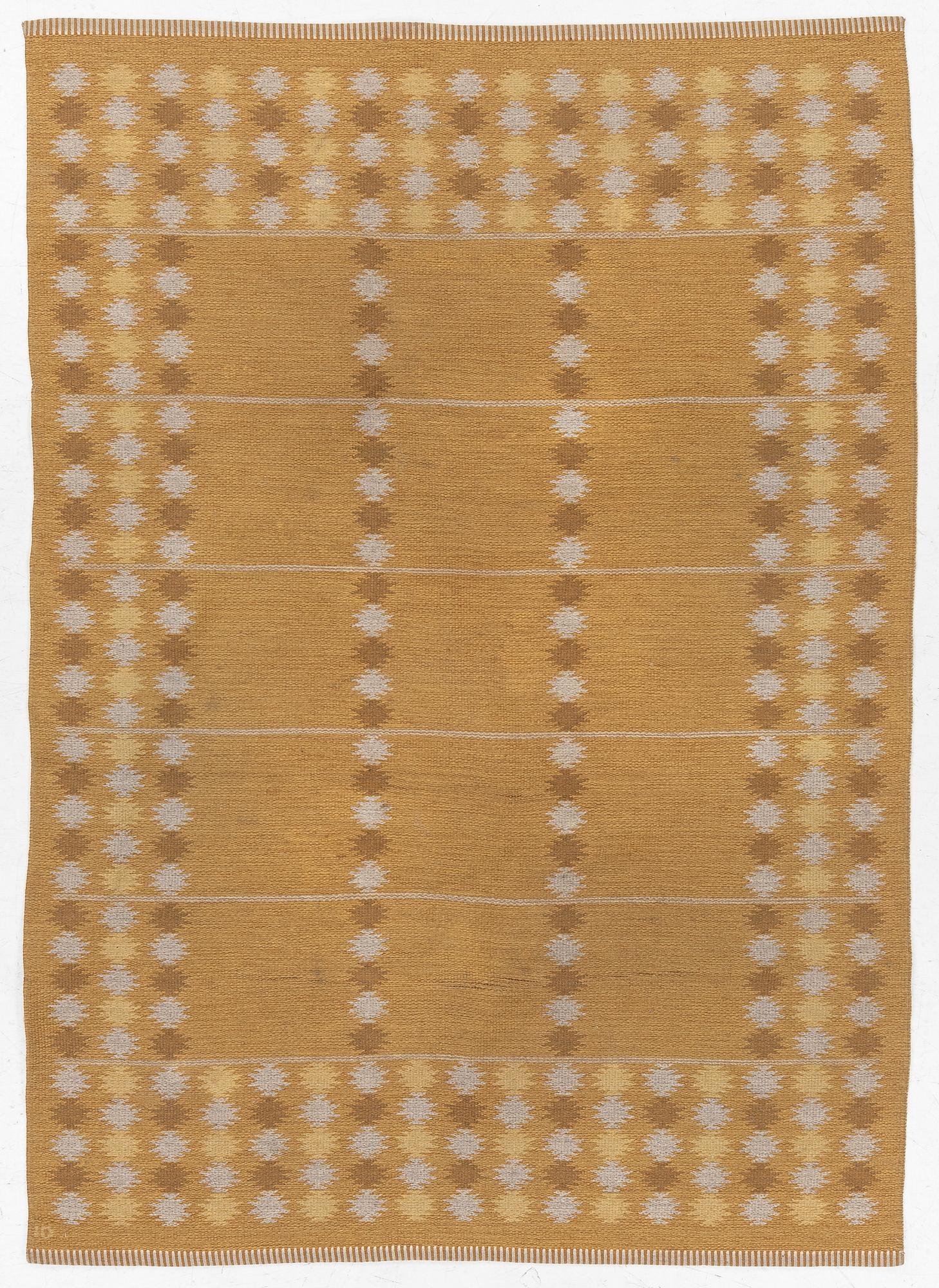 Ingrid Dessau, matta, dubbelvävd, sigerad ID, ca 228 x 160 cm.