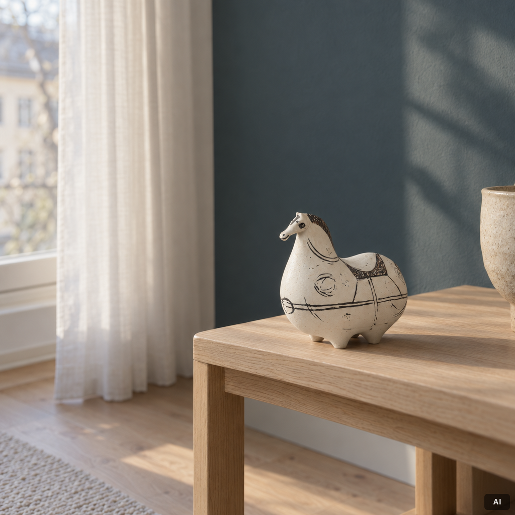 Stig Lindberg, A stoneware sculpture, “Springare”, signed Stig L, with the studio hand, Gustavsberg, 1950s.