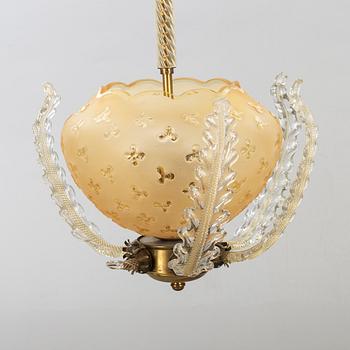 TAKLAMPA, möjligen Orrefors 1900-talets mitt.