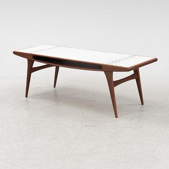 A Scandinavian teak and tiled coffee table, 1960's.