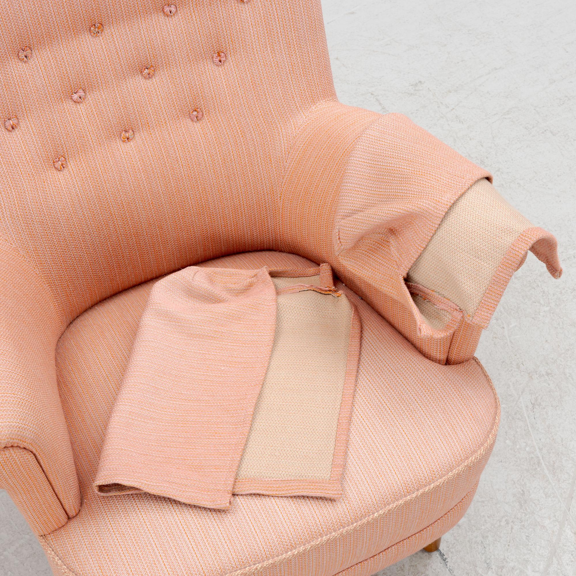 Carl Malmsten, fåtölj, "Hemmakväll", OH Sjögren, Tranås, 1900-talets senare del.1900-talets andra hälft.