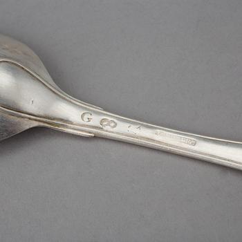 PARTI SILVER, 21 delar, mestadels Sverige, 17-1900-tal. Vikt ca 580 g.
