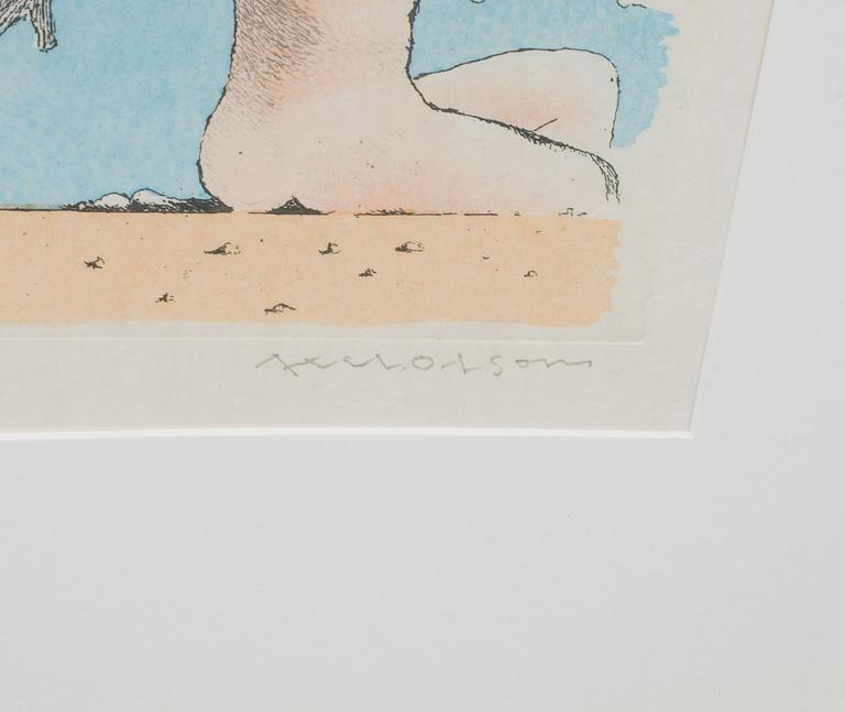 AXEL OLSON, färgetsning, signerad och numrerad XXXV/L.