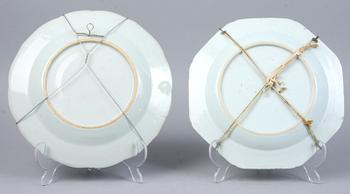 TALLRIKAR, 7 st, porslin, Kina, 1700/1800-tal.