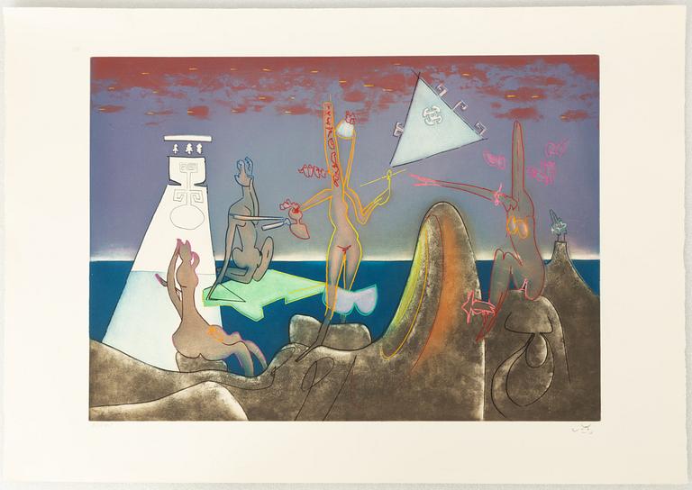 Roberto Matta, From: "L'arc, obscure des heures",