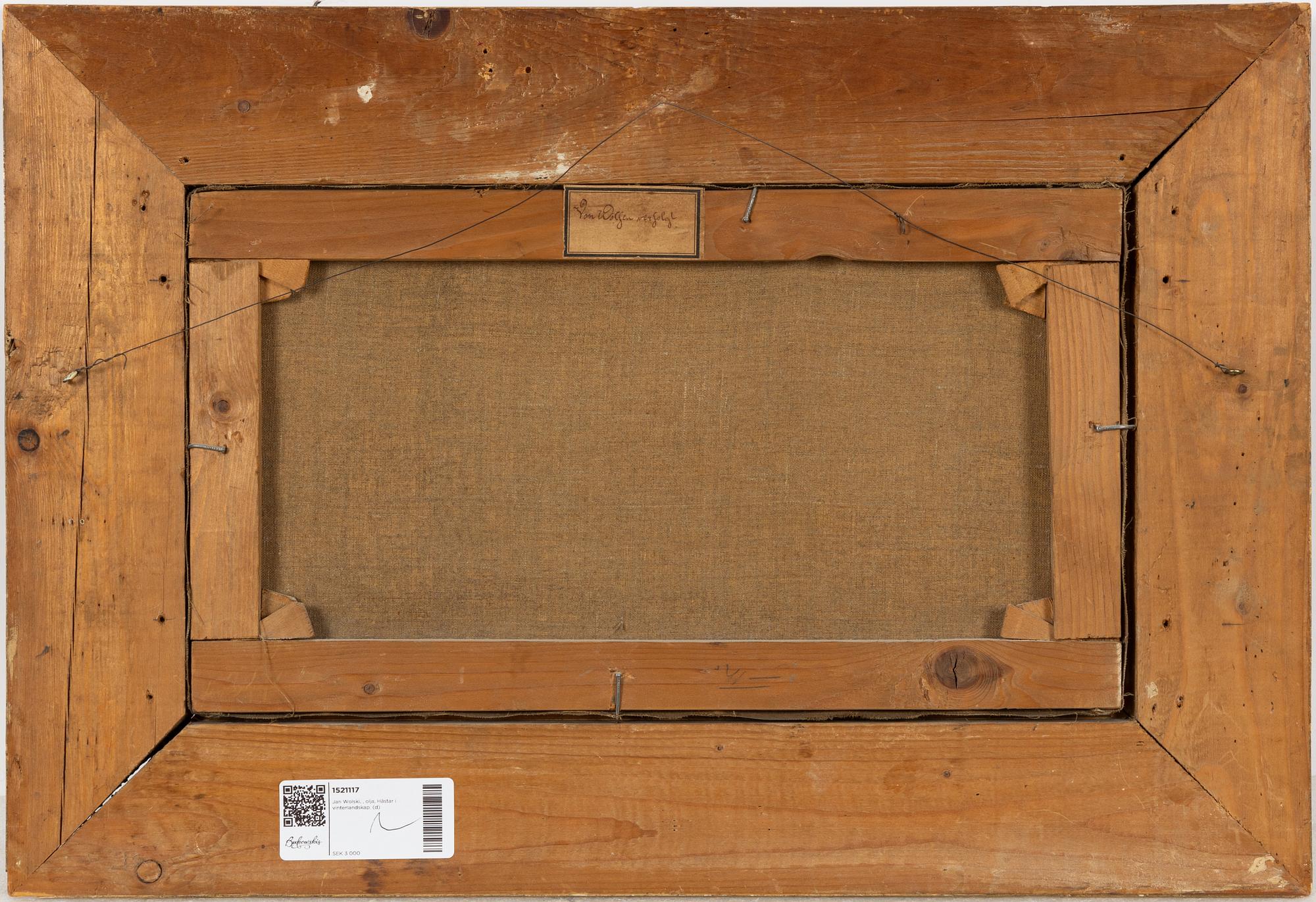 Okänd konstnär, 18/1900-tal, Jagad av vargar.