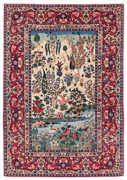 488. Haj Mirza Aqa Imami, an antique Isfahan rug, Central Persia, c. 217 x 152 cm.