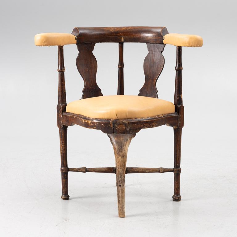 Powder chair, 18th century,.