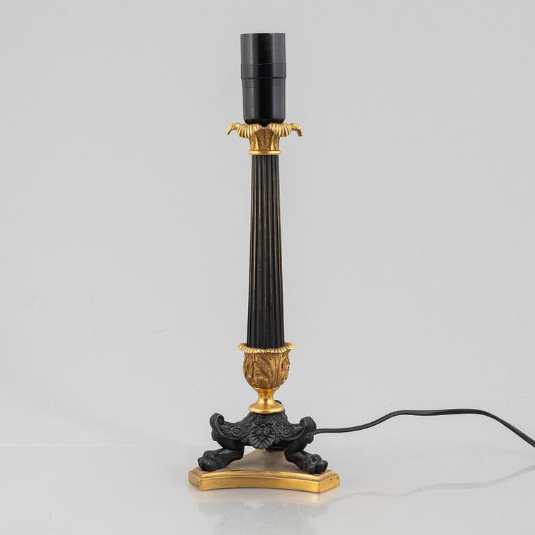 Table lamp, Empire style, mid-20th Century.