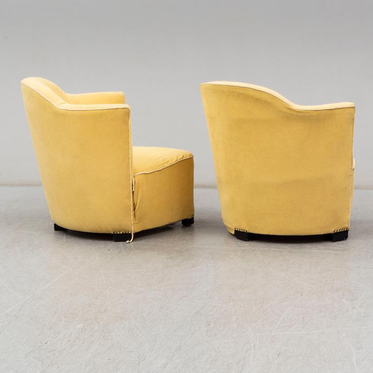 a pair of Swedish Modern armchairs from the 1930's-40's.