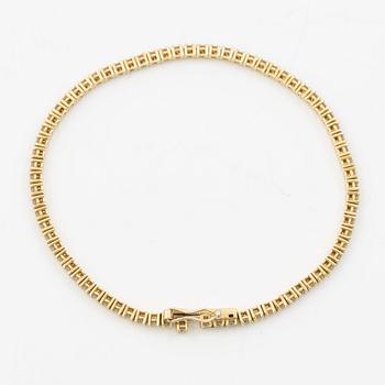 Tennis bracelet, 18K gold with brilliant-cut diamonds, total approx. 1.54 ct.