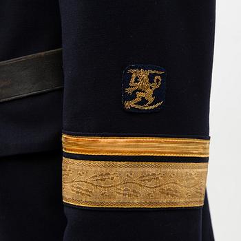 A Finnish naval officer's dress uniform with accessories, mid-second half of 20th Century.