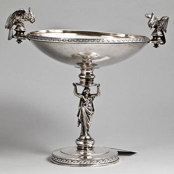 SKÅLAR PÅ FOT, ett par sterlingsilver. Gorham USA, 1800-talets andra hälft. Vikt ca 1865 gr.