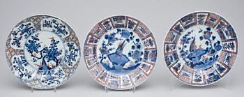 PARTI TALLRIKAR, porslin, Kina, Kangxi (1662-1722).