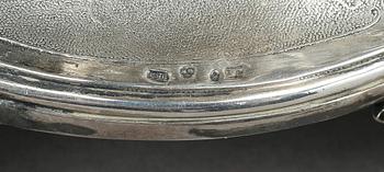 UPPSATSSKÅL, 830 silverhalt, C F Carlman, nyrokoko, Stockholm, 1891. Vikt ca 2560 g.