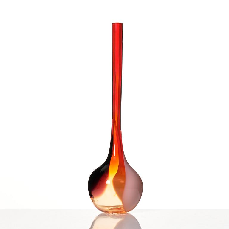 Gunnel Sahlin, a unique glass vase, Kosta Boda, Sweden.