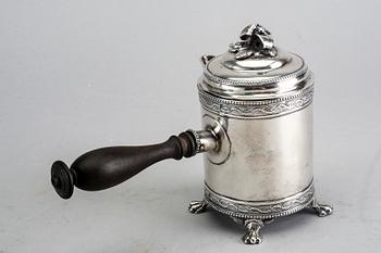 Peter Johan Zetterling chokladkanna silver Linköping 1793.