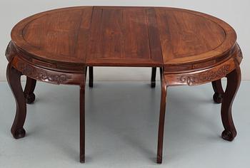 A hardwood dinner table, early 20th Century.