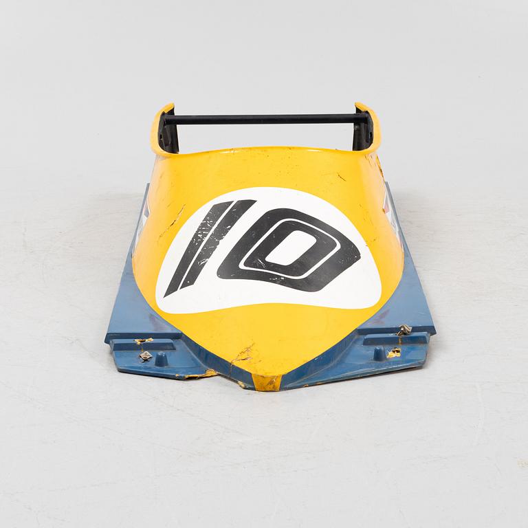 Cockpit front from a March 761, a Formula 1 Racing Single Seater wrecked by Ronnie Peterson 1976 at Zolder, Belgium.