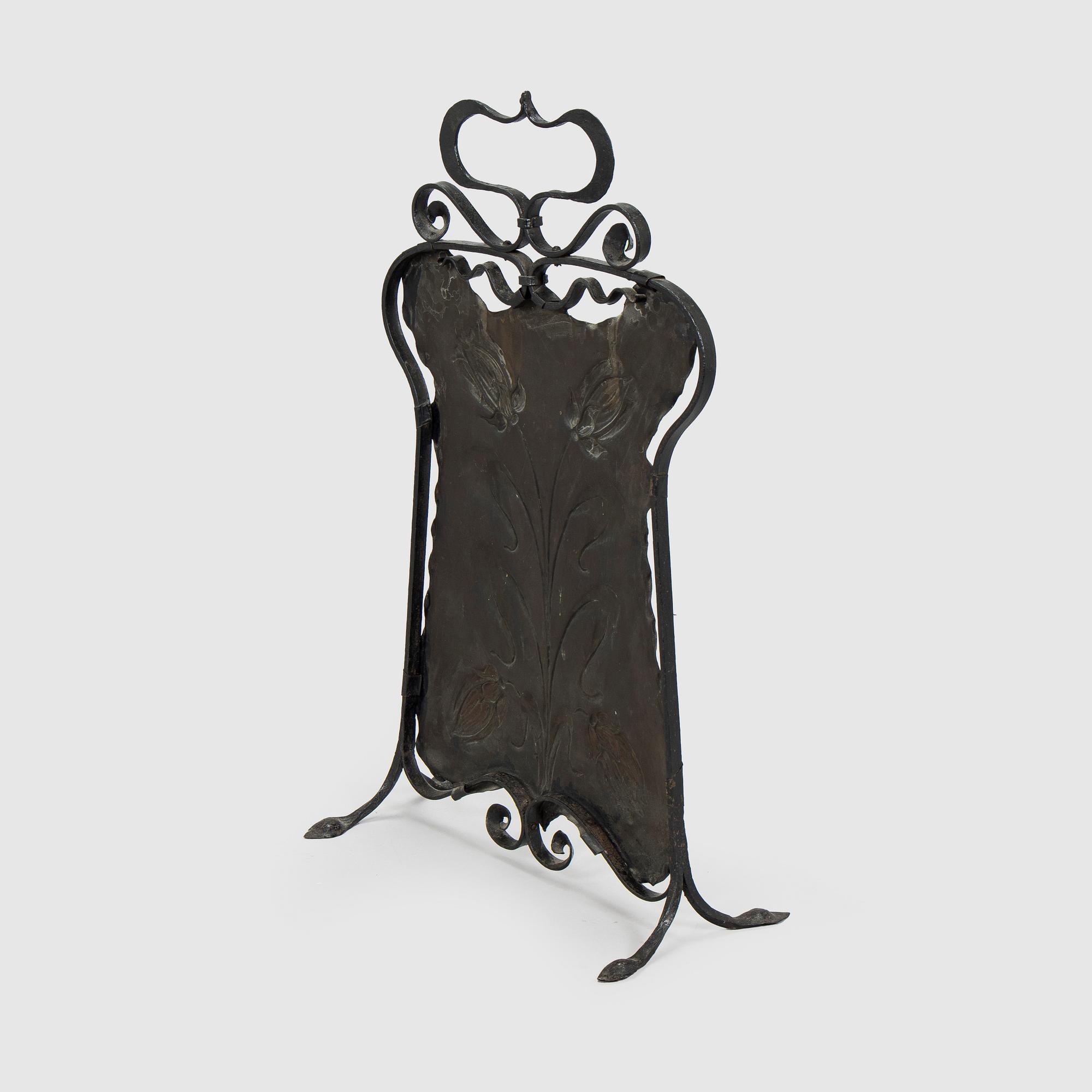 Fire screen, early 20th century.