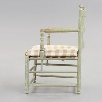 A Gustavian armchair.