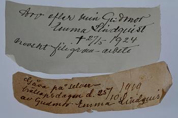 DRÄKTSMYCKEN, 3 delar, silver, J. Tostrup, Kristiania, Norge, 1874.