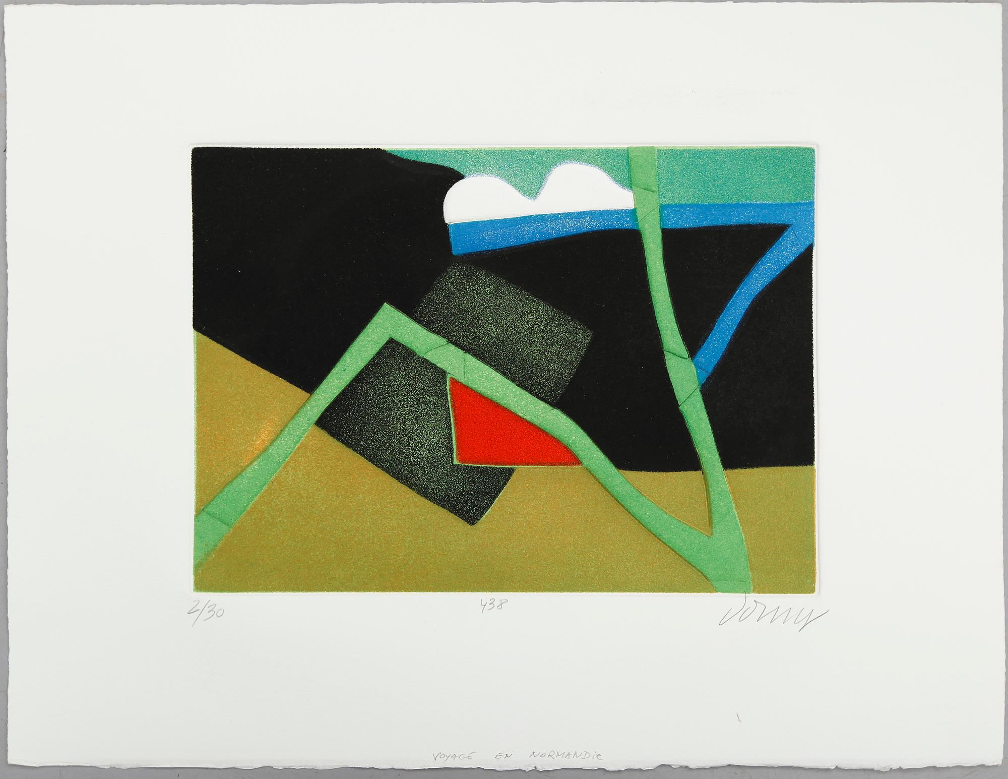 BERTRAND DORNY, färgetsning, signerad och numrerad 2/30.