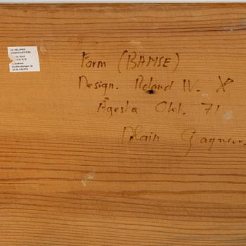 Roland Wilhelmsson, Hall furniture, 2 pieces, signed.
